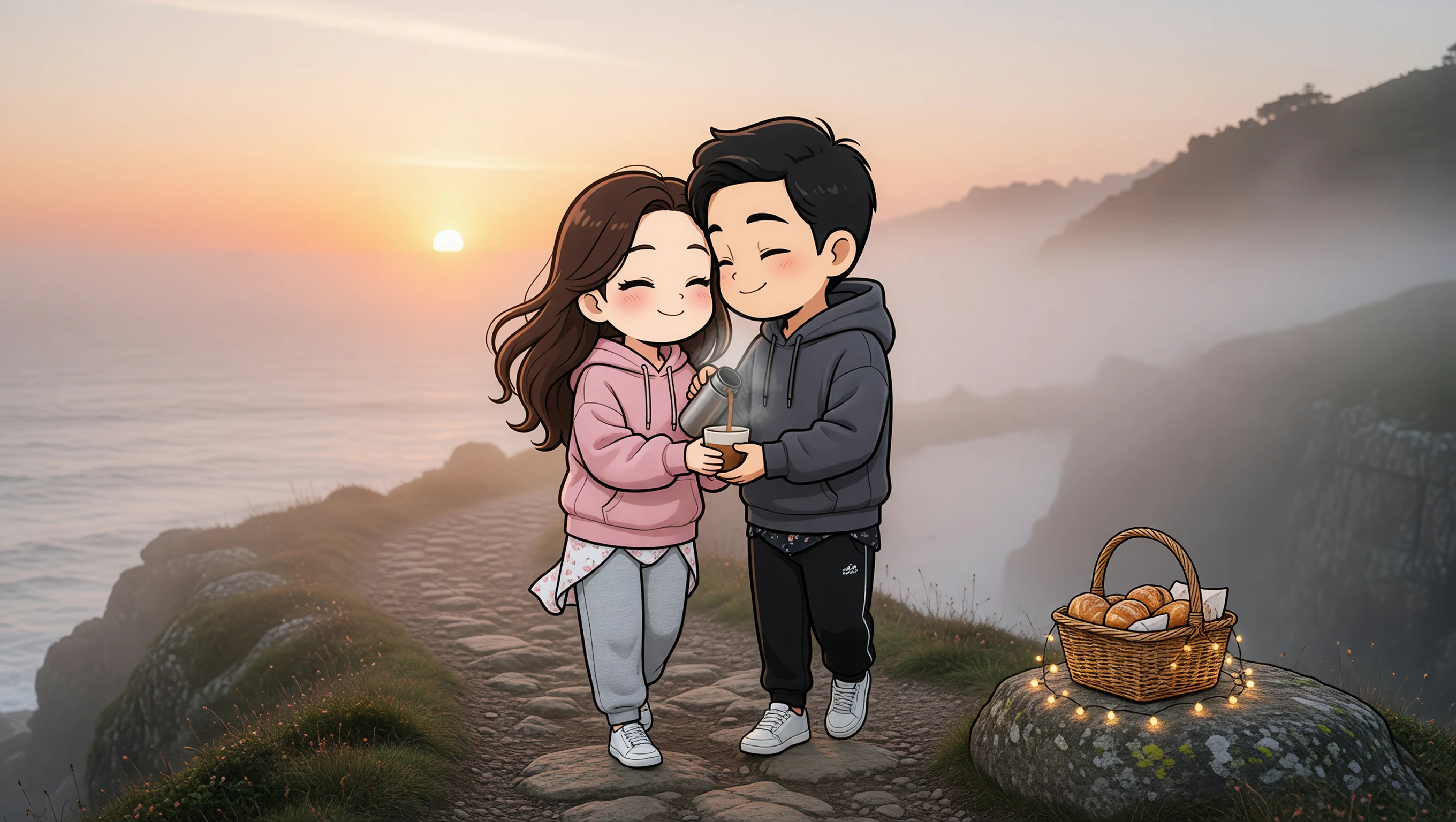 Dawn Cliff Walk illustration