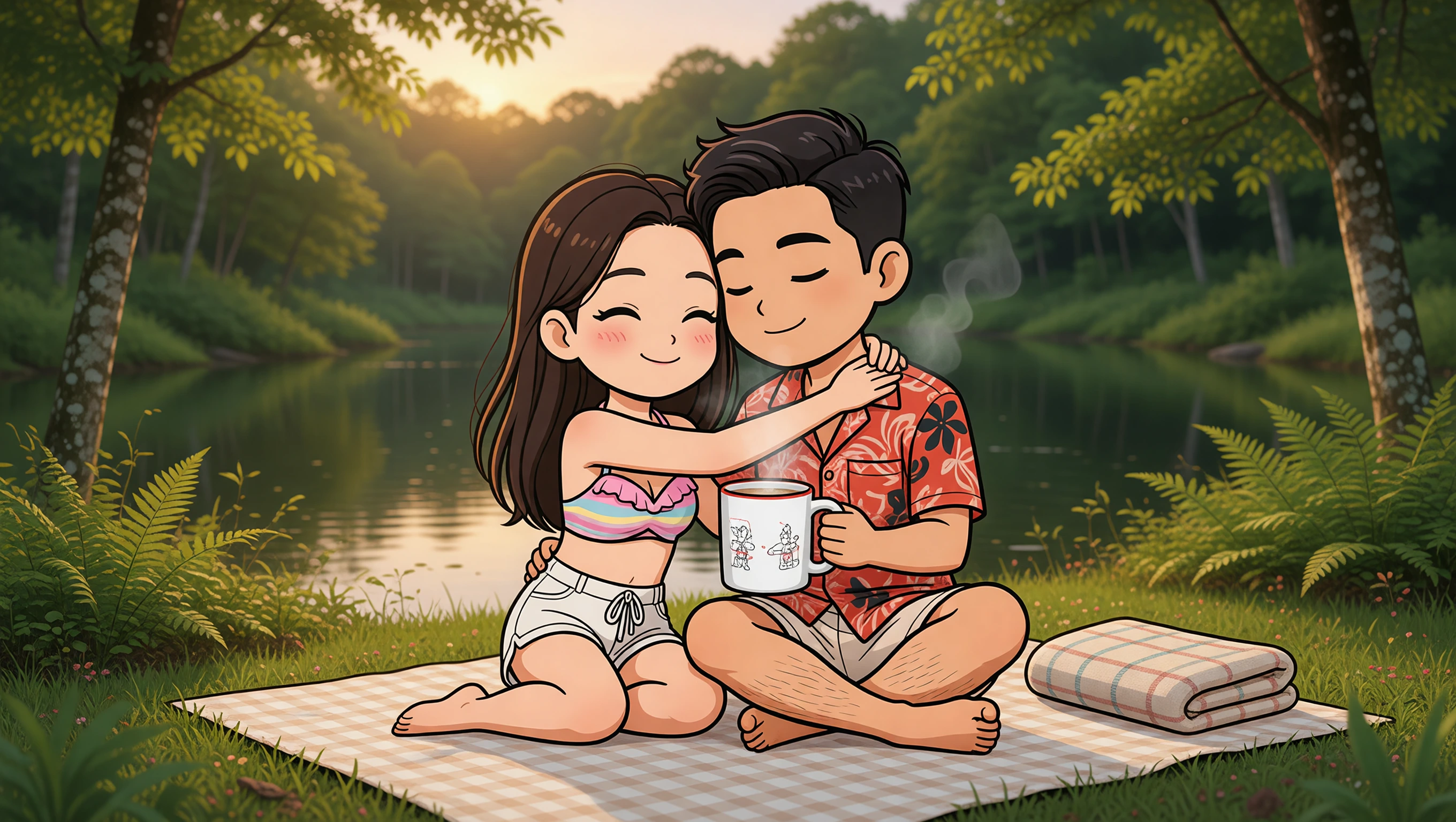 Lakeside Picnic illustration