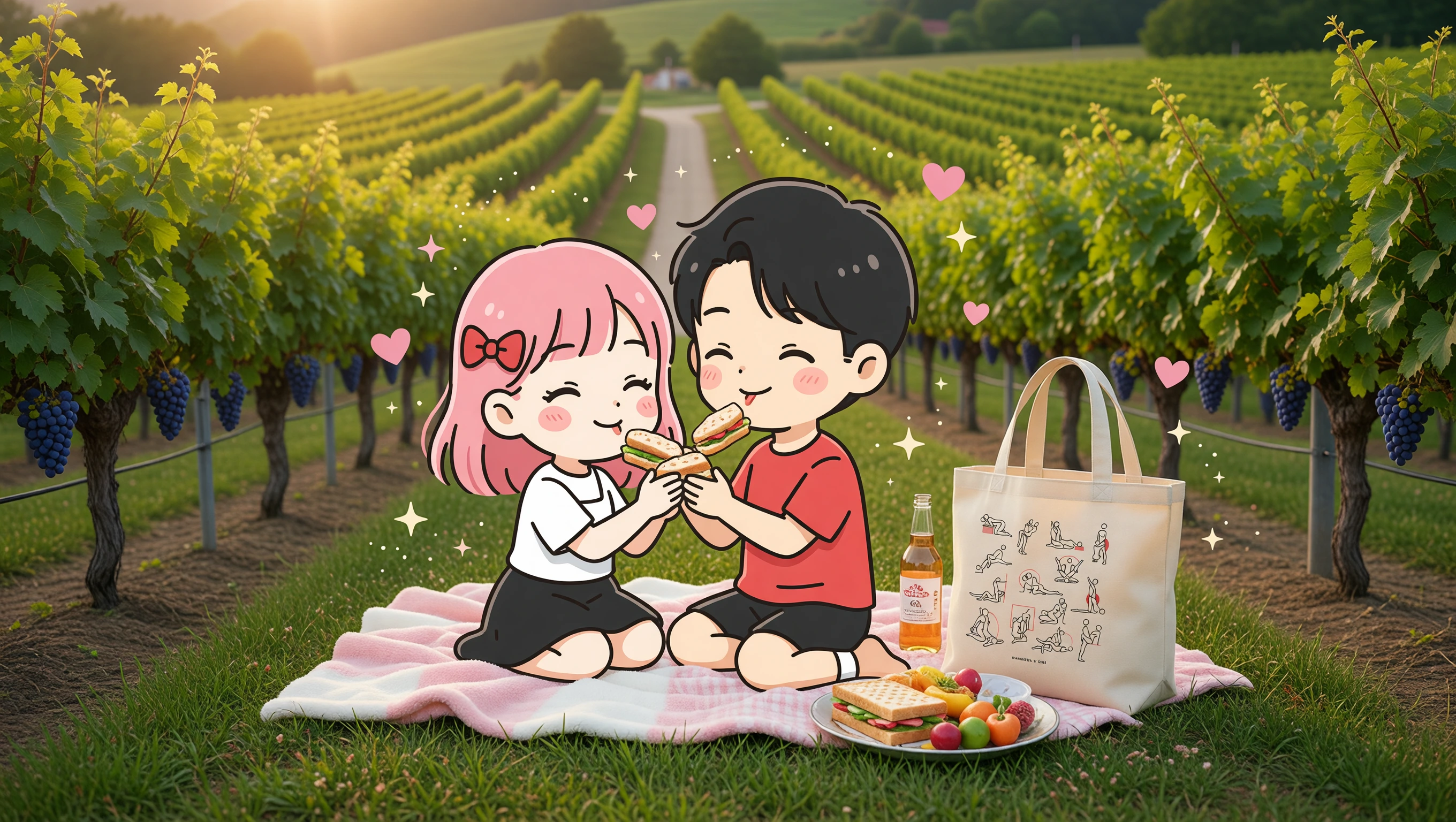 Vineyard Hillside illustration
