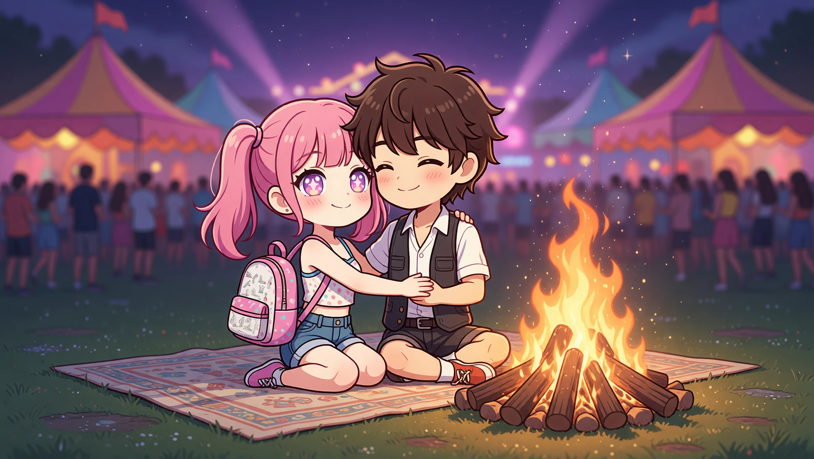 Sit by The Bonfire illustration