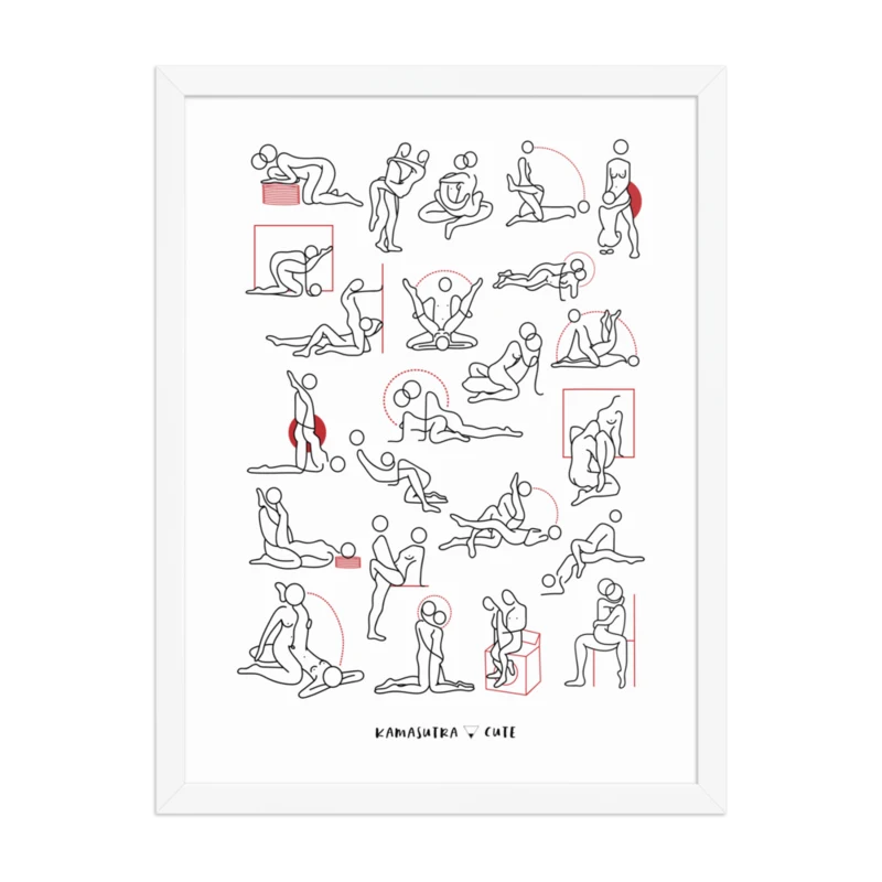 Kamasutra Cute - Framed poster