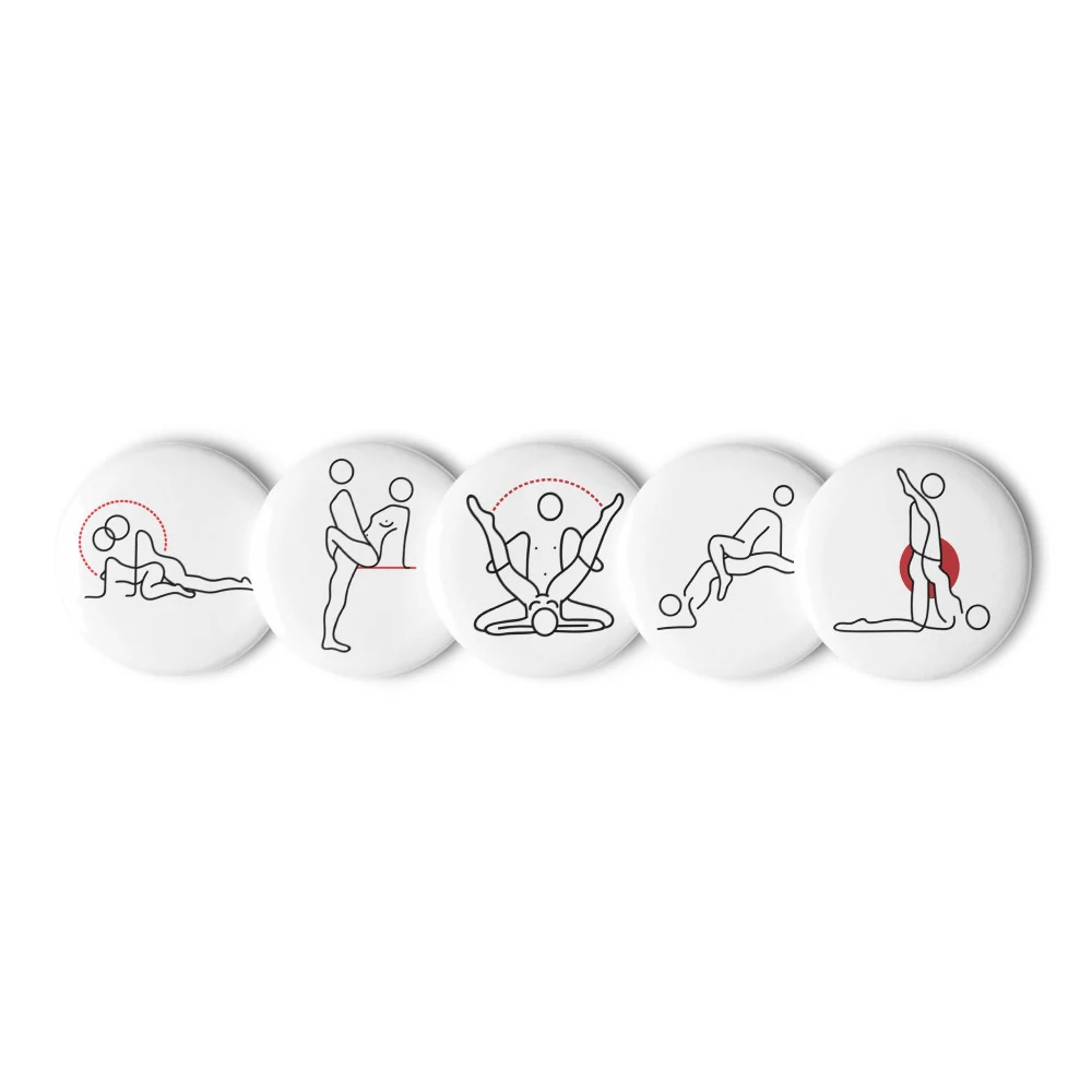 Kamasutra Cute - Set of pin buttons